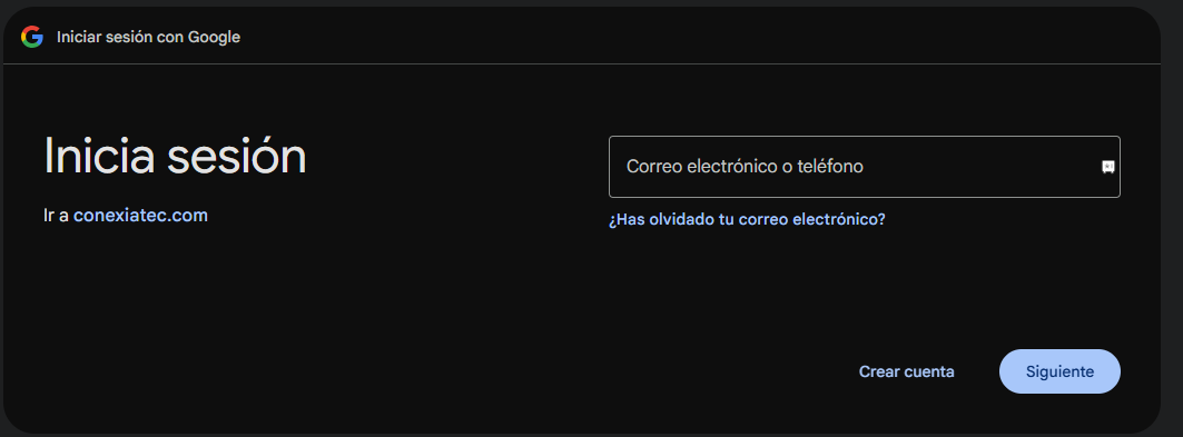 Formulario de Google solicitando correo electrónico.