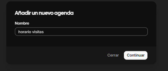 Botón 'Nuevo' para crear una disponibilidad.